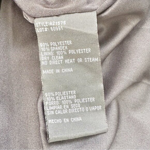 Betsy and Adam Ella Velvet One Shoulder Long Black Gown Dress Size 8 - Picture 11 of 11